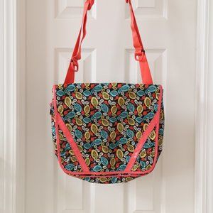EUC Vera Bradley Frill Messenger Bag in "Happy Snails" Pattern